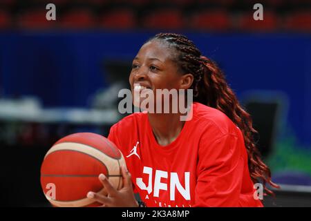 Sydney, Australien. 21. September 2022. Die Japanerin Stephanie Mawuli während einer Trainingseinheit vor der FIBA Women's Basketball World Cup 2022 in Sydney, Australien, 21. September 2022. Quelle: Yoshio Kato/AFLO/Alamy Live News Stockfoto