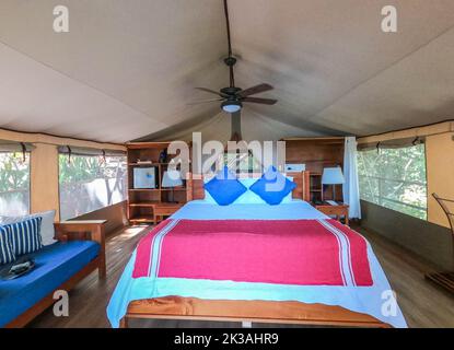 Glamping Resort auf Isla Jesusita, Golf von Nicoya, Costa Rica Stockfoto