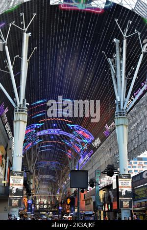 Fremont Street im Stadtzentrum von Las Vegas, Nevada, USA Stockfoto