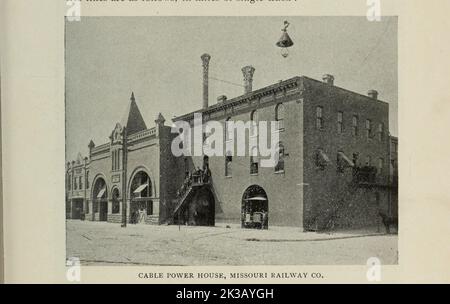 Cable Power House Missouri Railway Co. Aus dem Artikel DIE STRASSENBAHNEN VON ST. LOUIS, Missouri von William H. Bryan, M. E. vom Engineering Magazine ÜBER DEN INDUSTRIELLEN FORTSCHRITT Band VIII April bis September 1895 NEW YORK The Engineering Magazine Co Stockfoto