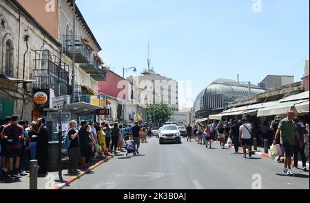 Agripas Straße in Jerusalem, Israel. Stockfoto