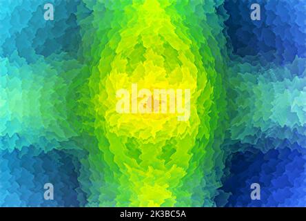 Grün Blau abstrakter Hintergrund Wavy Bunte Illustration geeignet für Desktop-Wallpaper, Website-Hintergrund, Social Media, Poster, Print Stockfoto