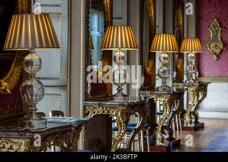 Das Innere des Hopetoun House, eines Herrenhauses in der Nähe von South Queensferry in West Lothian, Schottland Stockfoto