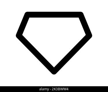 Super man Schild Symbol. Comic super Held Mann das schild des schirm. Superhelden-Label in Diamantform. Symbol für Kraft und Stärke. Vektorgrafik Stock Vektor