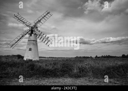 Thurne-Windmühle Pumpe in den Norfolk Broads an der Südostküste Englands Stockfoto