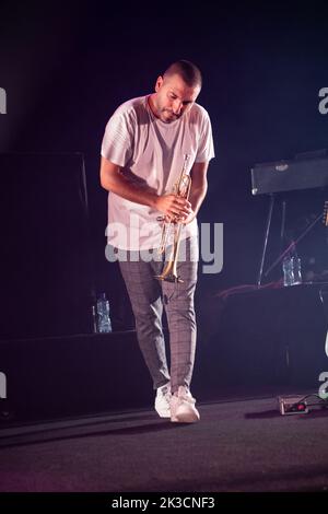 Ibrahim Maalouf spielt am 14. Juli 2022 beim Montreux Jazz Festival in Montreux, Schweiz. Foto von Loona/ABACAPRESS.COM Stockfoto