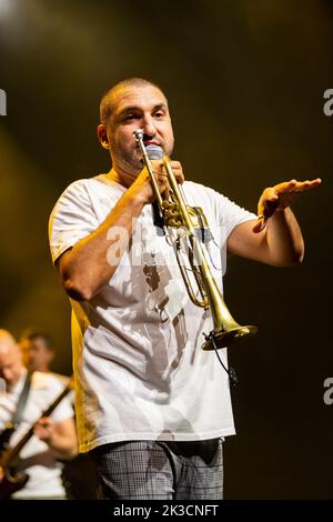 Ibrahim Maalouf spielt am 14. Juli 2022 beim Montreux Jazz Festival in Montreux, Schweiz. Foto von Loona/ABACAPRESS.COM Stockfoto