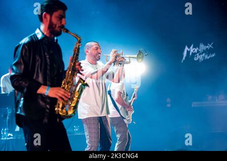 Ibrahim Maalouf spielt am 14. Juli 2022 beim Montreux Jazz Festival in Montreux, Schweiz. Foto von Loona/ABACAPRESS.COM Stockfoto