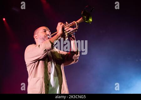 Ibrahim Maalouf spielt am 14. Juli 2022 beim Montreux Jazz Festival in Montreux, Schweiz. Foto von Loona/ABACAPRESS.COM Stockfoto