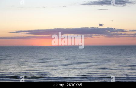 Sonnenuntergang über der Nordsee auf der Insel Sylt Stockfoto