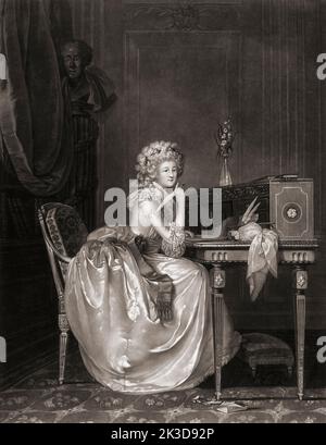 Marie-Louise Thérèse von Savoy-Carignan, Princesse de Lamballe, 1749 - 1792. Intime Gefährtin und Dame, die auf Marie Antoinette wartet. Sie wurde während der Französischen Revolution ermordet. Stockfoto