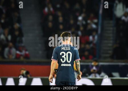 Lionel (Leo) MESSI vom PSG während des Fußballspiels der französischen Ligue 1 zwischen Paris Saint-Germain und dem LOSC Lille am 29. Oktober 2021 im Stadion Parc des Princes in Paris, Frankreich - Foto Matthieu Mirville / DPPI Stockfoto