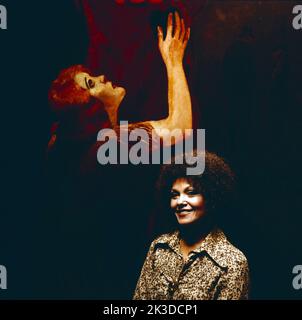 Cleo Laine, englische Jazz Sängerin, Portrait, um 1972. Cleo Laine, englischer Jazzsänger, Portrait, um 1972. Stockfoto