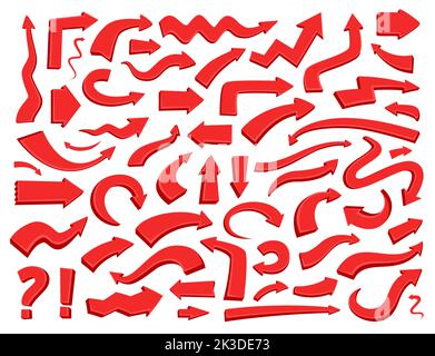 3D Pfeile einstellen. Pfeilsymbol-Sammlung. Isometrische Symbole Vektordarstellung Stock Vektor