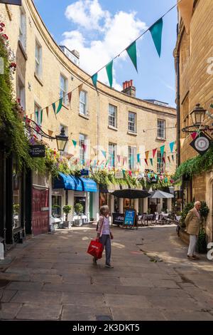 Rose Crescent Cambridge an einem hellen und sonnigen Septembermorgen Stockfoto