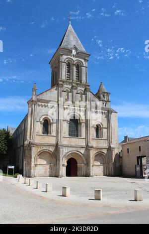 Saint-Vincent Abteikirche - Nieul-sur-l'Autise in Vendée - Frankreich Stockfoto