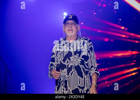 Karl-Heinz Ulrich von den Amigos bei der 'für unsere Freunde' Tour in der Messe-und Veranstaltungshalle. Löbau, 25.09.2022 Stockfoto