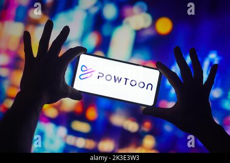 Brasilien. 26. September 2022. In dieser Abbildung wird das Powtoon-Logo auf einem Smartphone angezeigt. Kredit: SOPA Images Limited/Alamy Live Nachrichten Stockfoto