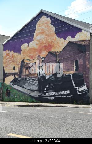 Graffiti an der Wand, Athy, County Kildare, Irland Stockfoto