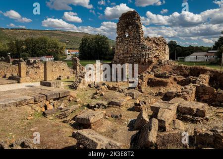 Römische Ruinen von Ammaia. Portugal. Stockfoto