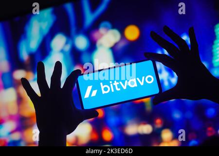 Brasilien. 26. September 2022. In dieser Abbildung wird das Bitvavo-Logo auf einem Smartphone angezeigt. (Foto von Rafael Henrique/SOPA Images/Sipa USA) Quelle: SIPA USA/Alamy Live News Stockfoto