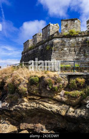 Burg San Carlos, Finisterre, Galicien, Spanien Stockfoto