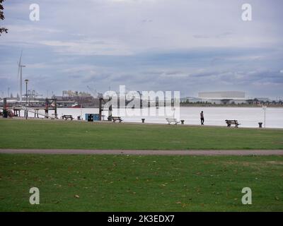 Gravesend Promenade, Kent, Großbritannien Stockfoto