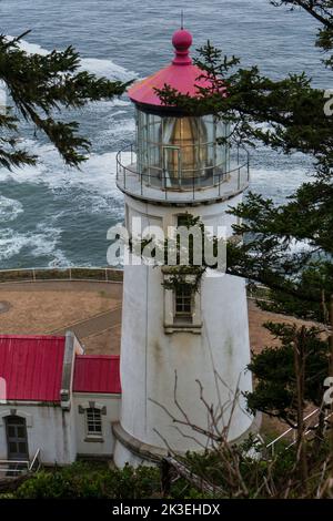 Heceta Head Lighthouse nördlich von Florence, Oregon. Stockfoto