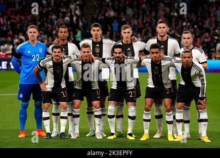 Deutschland startet beim Spiel der UEFA Nations League im Wembley Stadium in London. Bilddatum: Montag, 26. September 2022. Stockfoto