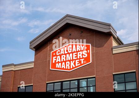 Calgary, Alberta - 11. September 2022: Außenansicht des neuen Standorts des Calgary Farmers' Market Stockfoto