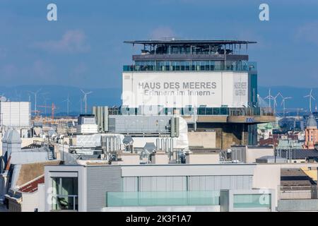 Wien, Wien: Haus des Meeres öffentliches Aquarium im ehemaligen Flakenturm im Jahr 06. Mariahilf, Wien, Österreich Stockfoto