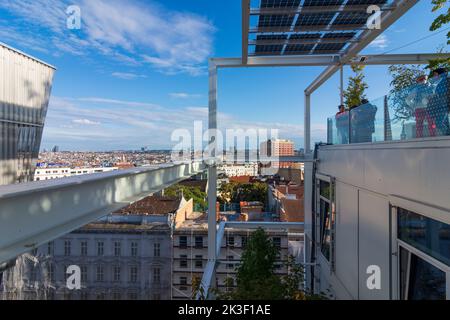 Wien, Wien: IKEA Autofreihandel Westbahnhof, Dach 15. Rudolfsheim-Fünfhaus, Wien, Österreich Stockfoto