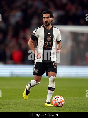 Der deutsche Ilkay Gundogan während des Spiels der UEFA Nations League im Wembley Stadium, London. Bilddatum: Montag, 26. September 2022. Stockfoto