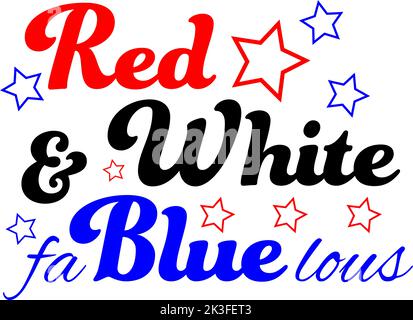 Ein feierliches Banner zum 4. juli, isoliert auf weißem Hintergrund Stock Vektor