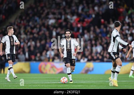 Ilkay Gündogan aus Deutschland ist am Montag, den 26.. September 2022, beim Spiel der UEFA Nations League zwischen England und Deutschland im Wembley Stadium in London am Ball. (Kredit: Pat Scaasi | MI Nachrichten) Kredit: MI Nachrichten & Sport /Alamy Live Nachrichten Stockfoto