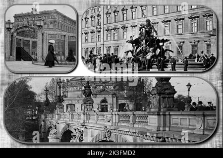 Berlin Ende 1800s und Anfang 1900s Stockfoto