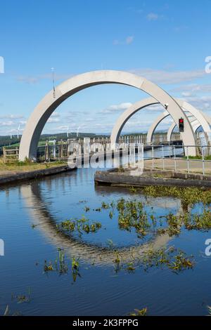 The Falkirk Wheel, Schottland, Großbritannien 2022 Stockfoto