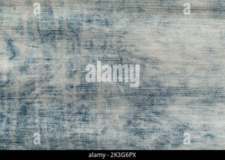 Nahaufnahme der Textur der blauen Jeans als Hintergrund Stockfoto
