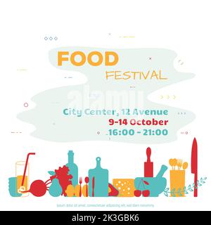 Plakat zum Food Festival Stock Vektor