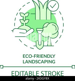 Umweltfreundliche Landschaftsgestaltung Green Concept Icon Stock Vektor