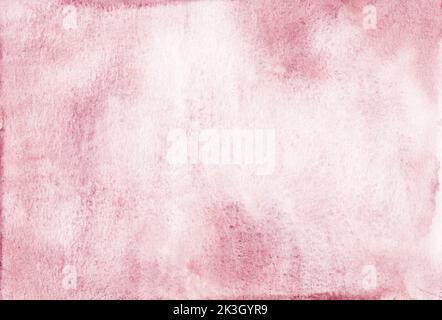 Aquarell alten rosa Hintergrund Textur. Rauer, von Hand bemalter Aquarellhintergrund Stockfoto