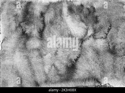 Aquarell graue Hintergrundstruktur. Aquarell abstrakte alte monochrome Overlay. Stockfoto