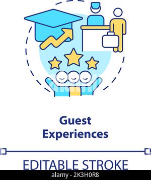 Symbol für das Konzept „Gästeerlebnisse“ Stock Vektor