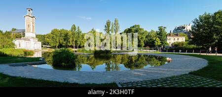 Renovierter öffentlicher Park Georges Brassens in Paris Stockfoto