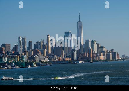 Skyline von Lower Manhattan, New York, USA Stockfoto