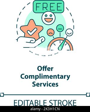 Bieten Sie kostenlose Services Concept Icon Stock Vektor
