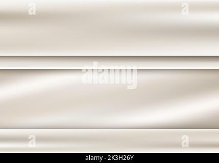 Abstract 3D weißen oder goldenen Stoffstreifen Vorlage Hintergrund und Textur Luxus-Stil. Vektorgrafik Stock Vektor