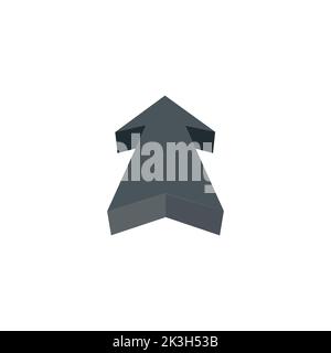 Pfeilsymbol auf weißem Hintergrund. Flacher Stil. Pfeilsymbol Stock Vektor