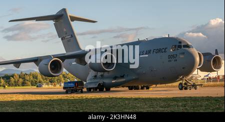 Boeing C-17 Globemaster III - eine Schlüsselkomponente des strategischen Transports der US-Luftwaffe Stockfoto