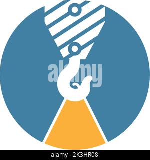 Vorlage zur Illustration des Kranlogos mit Symbol Stock Vektor